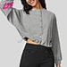 Upgrade your style with our button front sweatshirt. Made from soft, comfortable materials, it's perfect for year-round wear. Shop now!